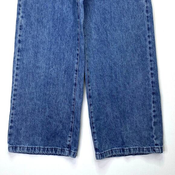 WeWoreWhat Relaxed Low Rise Baggy Jeans Womens 27 Midi Blue Wide Leg Denim - Picture 6 of 10